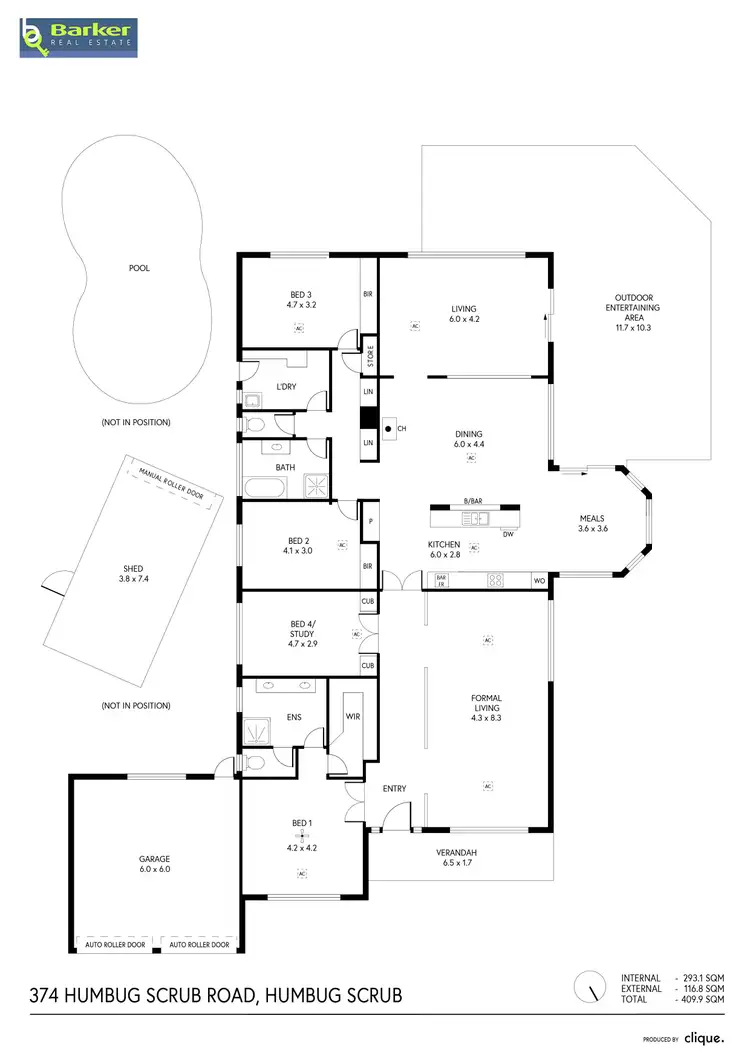 Floorplan of Homely house listing, 374 Humbug Scrub Road, Humbug Scrub SA 5114