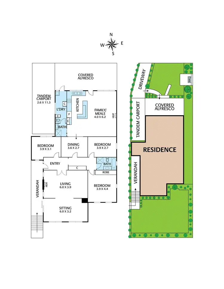 Floorplan of Homely unit listing, 1/9 Yarrbat Avenue, Balwyn VIC 3103