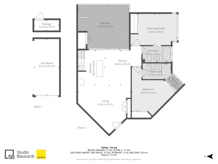 Floorplan of Homely apartment listing, 3803/22 Carraway Street, Kelvin Grove QLD 4059