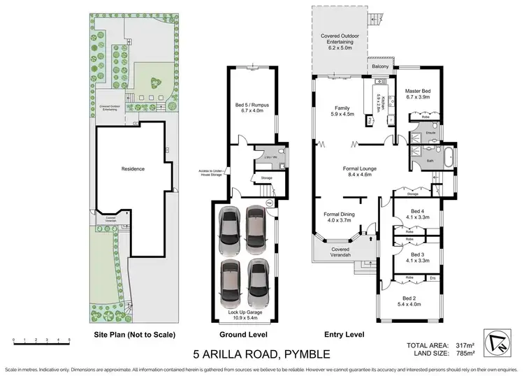 Floorplan of Homely house listing, 5 Arilla Road, Pymble NSW 2073