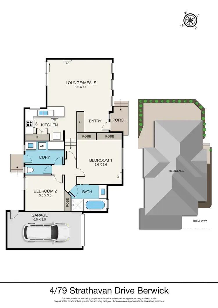Floorplan of Homely unit listing, 4/79 Strathavan Drive, Berwick VIC 3806