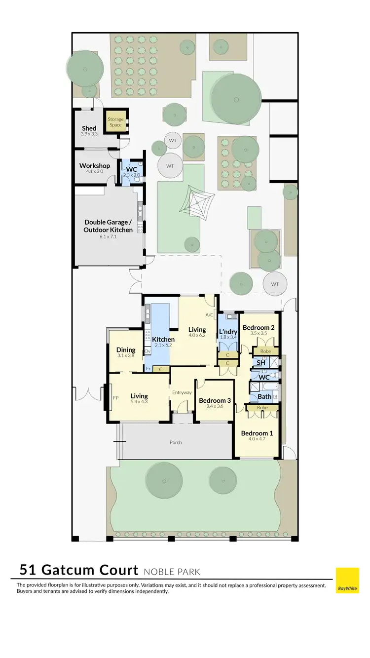 Floorplan of Homely house listing, 51 Gatcum Court, Noble Park VIC 3174