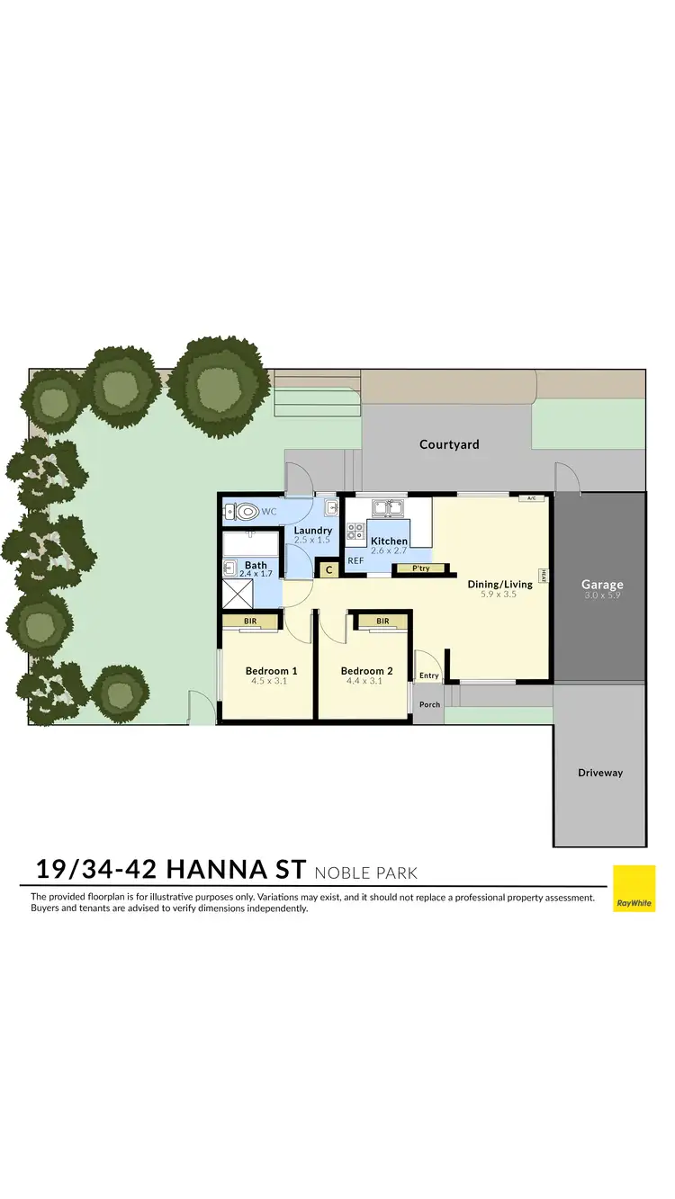 Floorplan of Homely unit listing, 19/34-42 Hanna Street, Noble Park VIC 3174