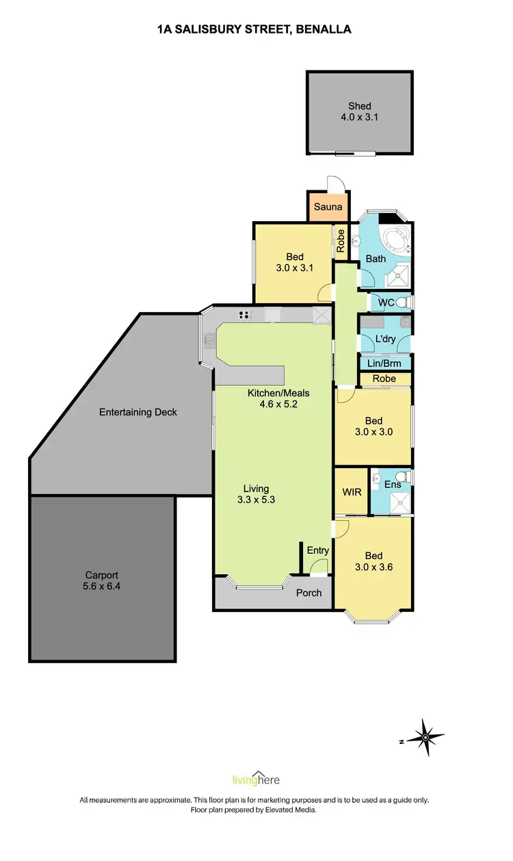 Floorplan of Homely house listing, 1A Salisbury Street, Benalla VIC 3672