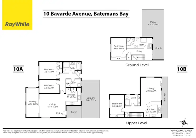 Floorplan of Homely house listing, 10a and 10b Bavarde Avenue, Batemans Bay NSW 2536