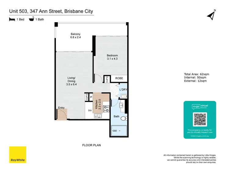 Floorplan of Homely apartment listing, 502/347 Ann Street, Brisbane City QLD 4000