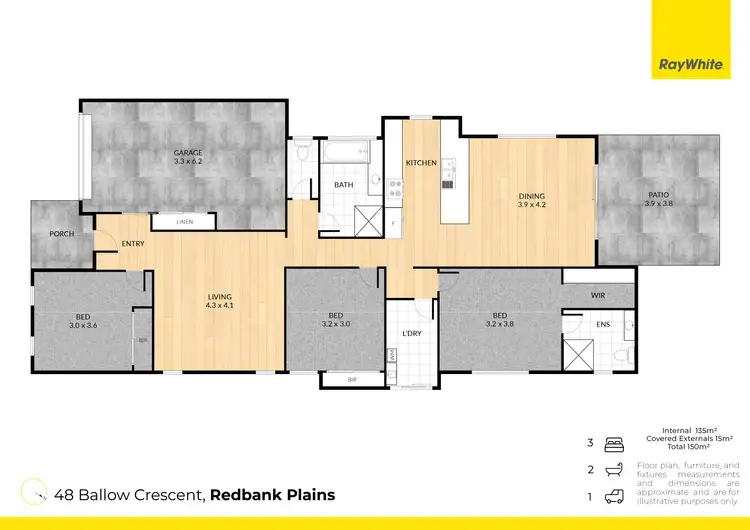 Floorplan of Homely house listing, 48 Ballow Crescent, Redbank Plains QLD 4301