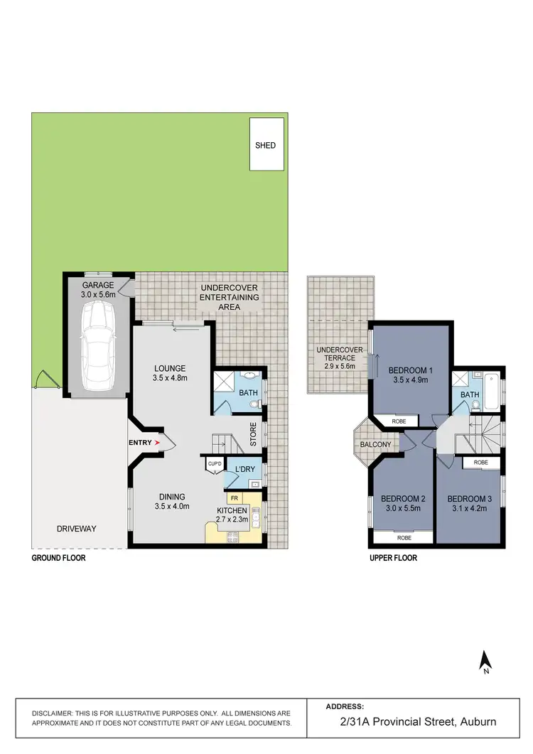 Floorplan of Homely semi-detached listing, 2/31A Provincial Street, Auburn NSW 2144