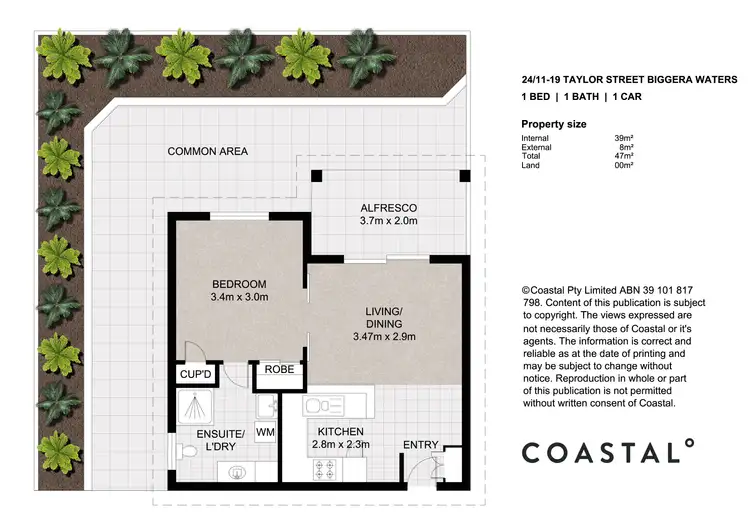 Floorplan of Homely unit listing, 24/11-19 Taylor Street, Biggera Waters QLD 4216