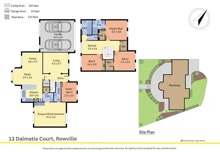 Floorplan of Homely house listing, 13 Dalmatia Court, Rowville VIC 3178