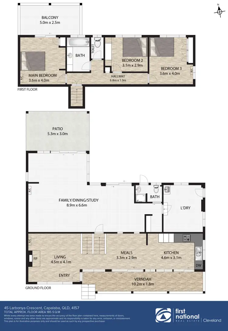 Floorplan of Homely house listing, 45 Larbonya Crescent, Capalaba QLD 4157