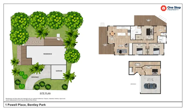 Floorplan of Homely house listing, 1 Powell Place, Bentley Park QLD 4869