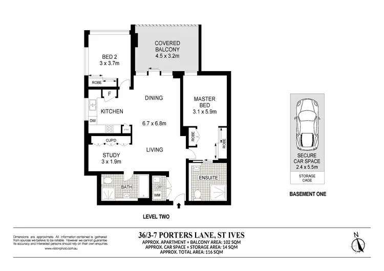 Floorplan of Homely apartment listing, 36/3-7 Porters Lane, St Ives NSW 2075
