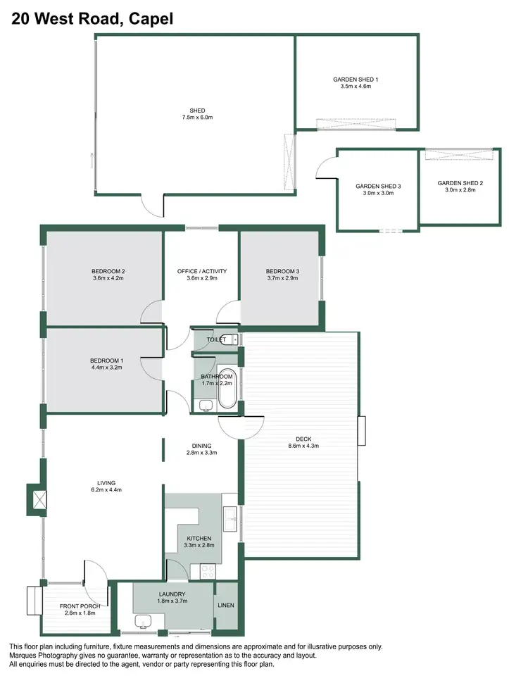 Floorplan of Homely house listing, 20 West Road, Capel WA 6271