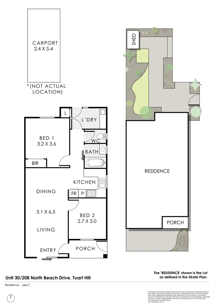 Floorplan of Homely villa listing, 30/208 North Beach Drive, Tuart Hill WA 6060