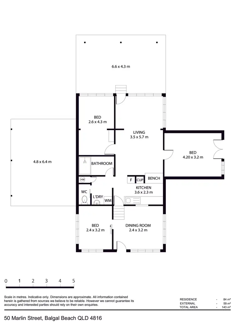 Floorplan of Homely house listing, 50 Marlin Street, Balgal Beach QLD 4816
