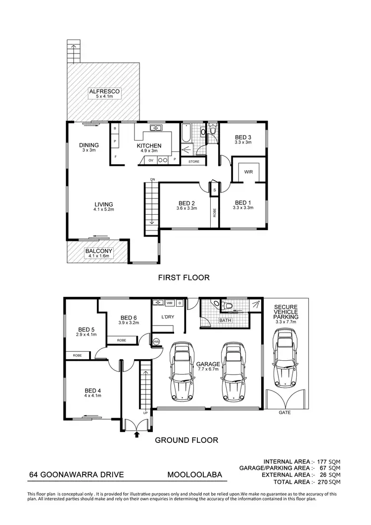 Floorplan of Homely house listing, 64 Goonawarra Drive, Mooloolaba QLD 4557