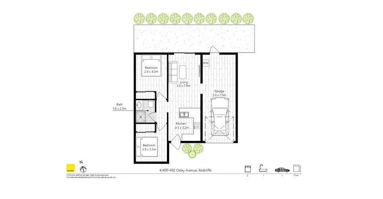 Floorplan of Homely villa listing, 4/490-492 Oxley Avenue, Redcliffe QLD 4020