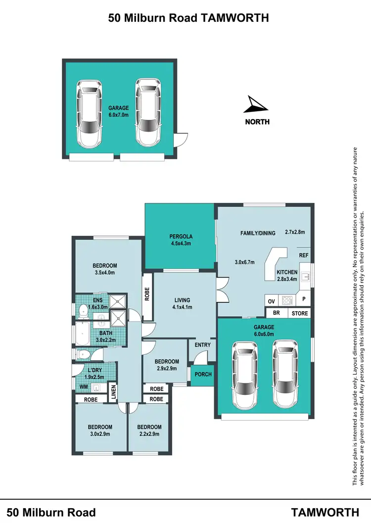 Floorplan of Homely house listing, 50 Milburn Road, Tamworth NSW 2340