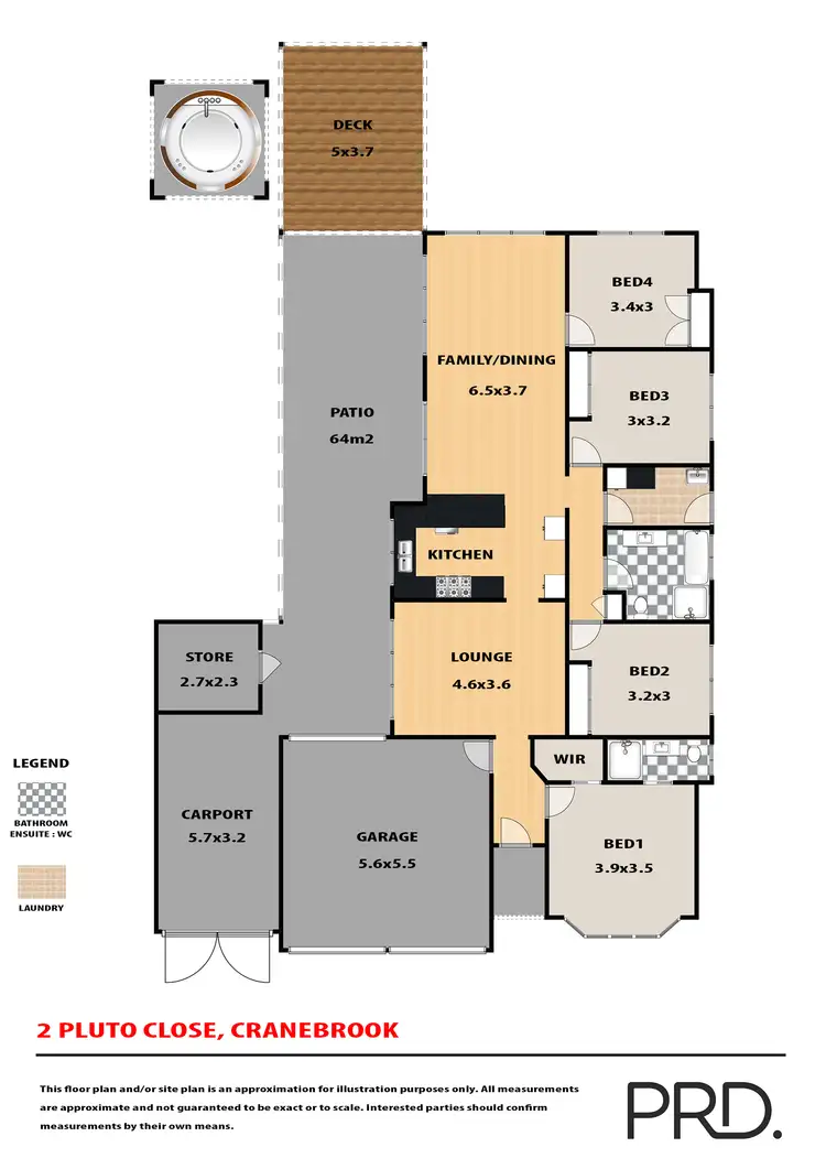 Floorplan of Homely house listing, 2 Pluto Close, Cranebrook NSW 2749