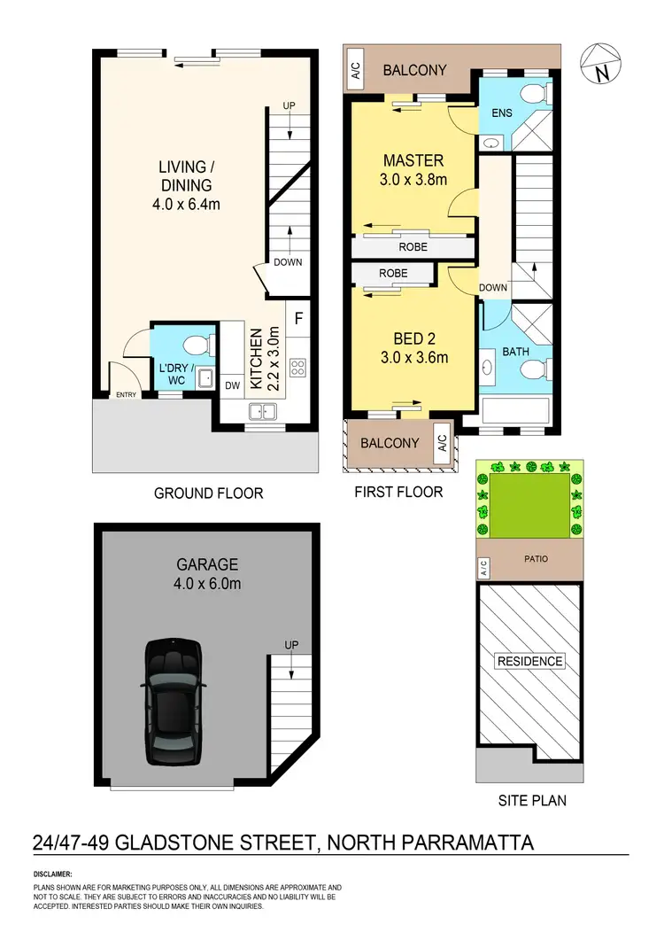Floorplan of Homely townhouse listing, 24/47-49 Gladstone Street, North Parramatta NSW 2151