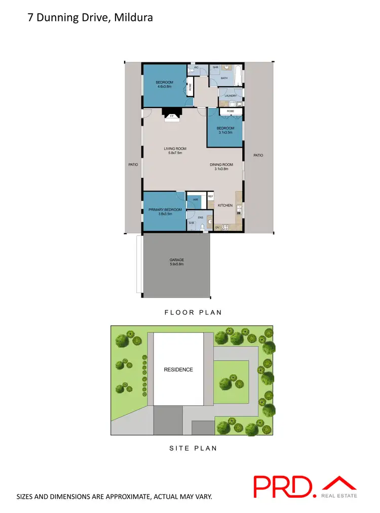 Floorplan of Homely house listing, 7 Dunning Drive, Mildura VIC 3500