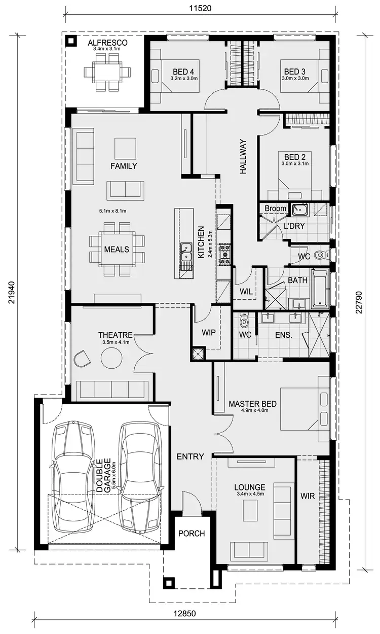 Floorplan of Homely house listing, LOT 134 MONTANA ESTATE, Kilmore VIC 3764