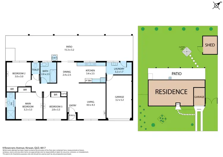 Floorplan of Homely house listing, 9 Rosecrans Avenue, Kirwan QLD 4817