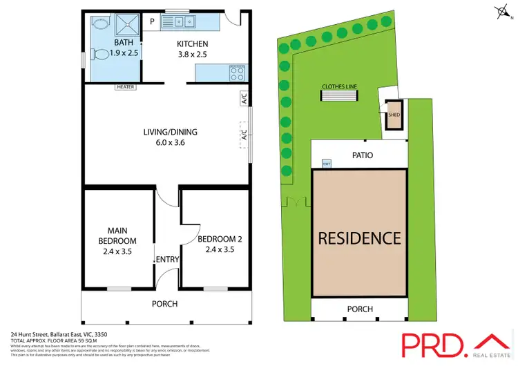 Floorplan of Homely house listing, 24 Hunt Street, Ballarat East VIC 3350