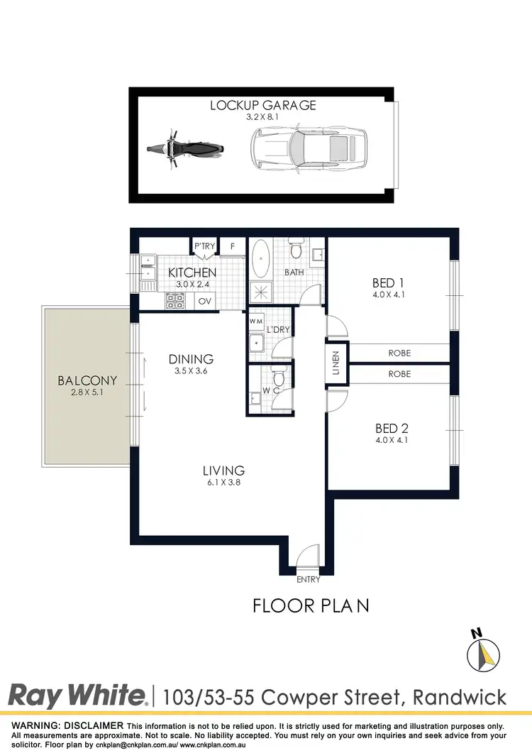 Floorplan of Homely unit listing, 103/53-55 Cowper Street, Randwick NSW 2031