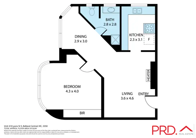 Floorplan of Homely unit listing, 2/4 Lyons Street South, Ballarat Central VIC 3350