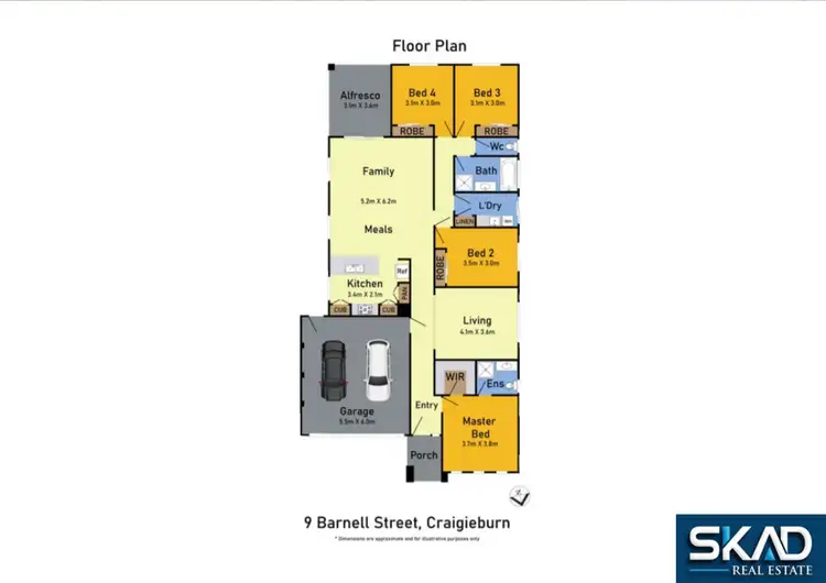 Floorplan of Homely house listing, 9 Barnell Street, Craigieburn VIC 3064