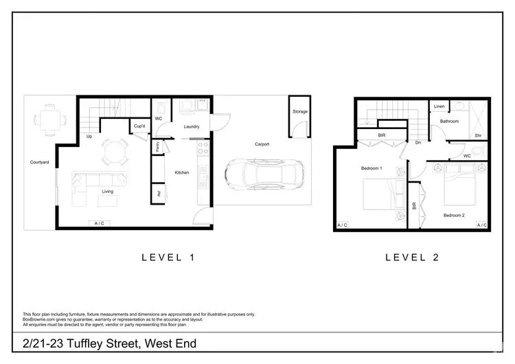 Floorplan of Homely unit listing, 2/21-23 Tuffley Street, West End QLD 4810