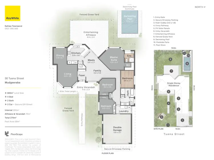 Floorplan of Homely house listing, 30 Tuena Street, Mudgeeraba QLD 4213
