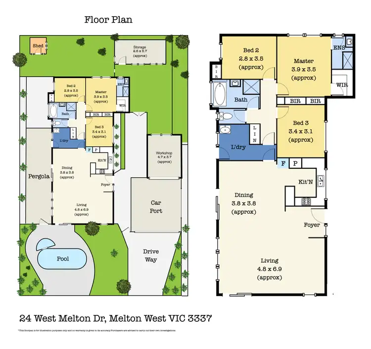 Floorplan of Homely house listing, 24 Westmelton Drive, Melton West VIC 3337