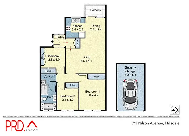 Floorplan of Homely apartment listing, 9/1 Nilson Avenue, Hillsdale NSW 2036