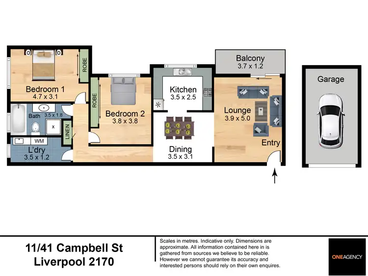 Floorplan of Homely unit listing, 11/41 Campbell Street, Liverpool NSW 2170