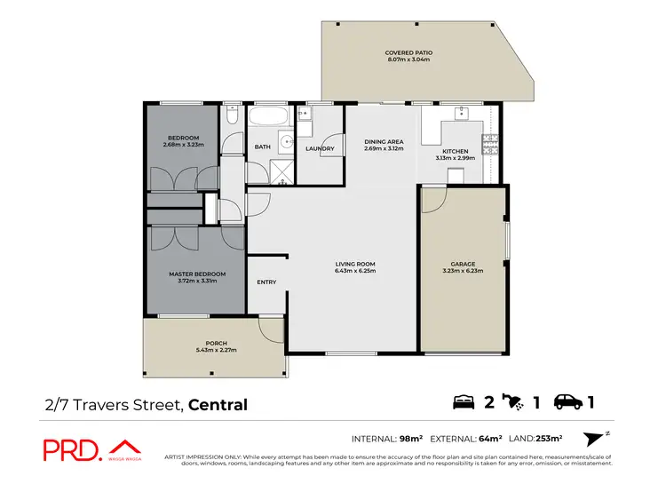 Floorplan of Homely house listing, 2/7 Travers Street, Wagga Wagga NSW 2650