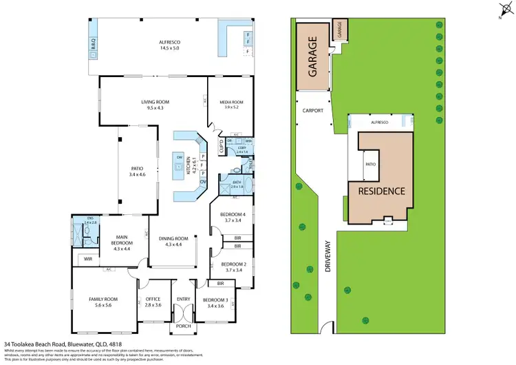 Floorplan of Homely house listing, 34 Toolakea Beach Road, Bluewater QLD 4818