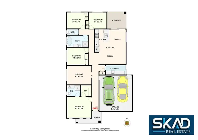 Floorplan of Homely house listing, 7 Jum Way, Donnybrook VIC 3064