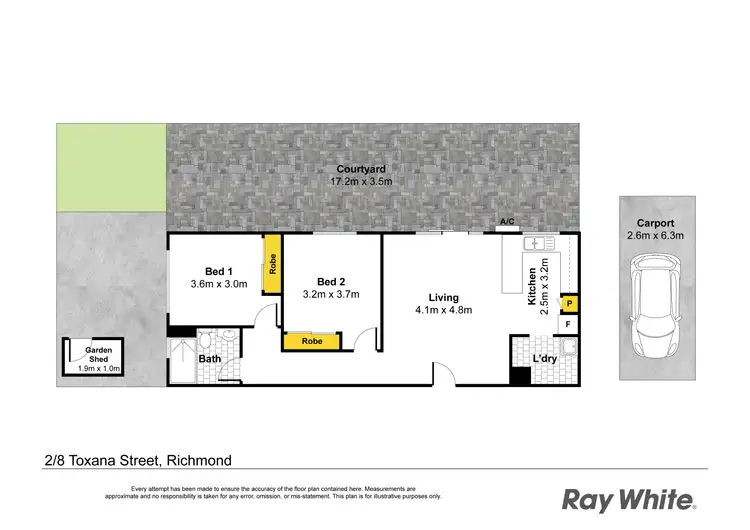Floorplan of Homely unit listing, 2/8 Toxana Street, Richmond NSW 2753