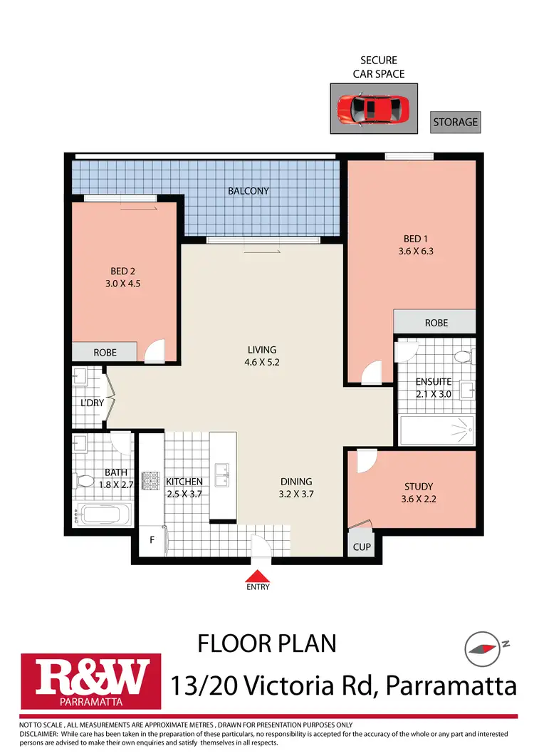 Floorplan of Homely unit listing, 13/20 Victoria Road, Parramatta NSW 2150