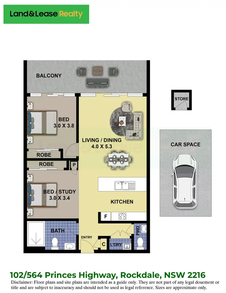 Floorplan of Homely apartment listing, 102/564 Princes Highway, Rockdale NSW 2216