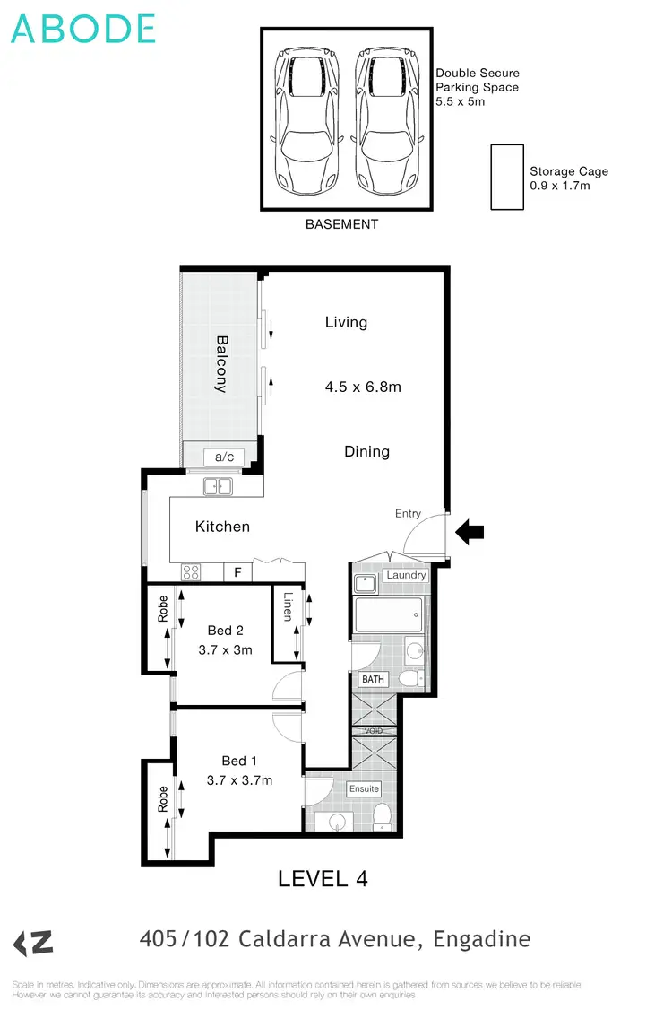 Floorplan of Homely apartment listing, 405/102-104 Caldarra Ave, Engadine NSW 2233