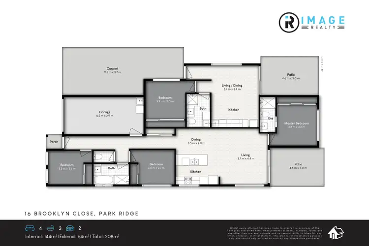 Floorplan of Homely house listing, 16 Brooklyn Close, Park Ridge QLD 4125