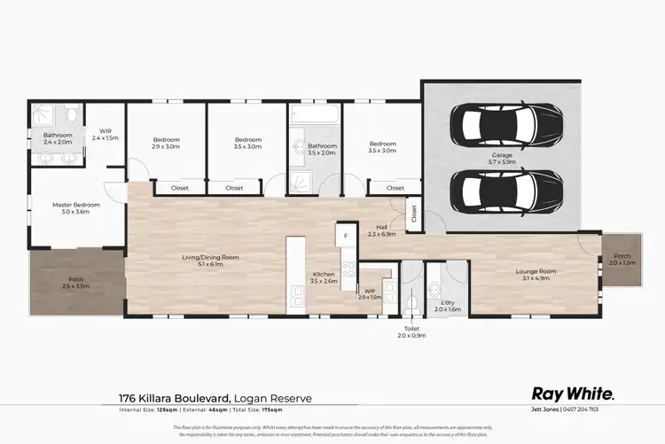 Floorplan of Homely house listing, 176 Killara Boulevard, Logan Reserve QLD 4133