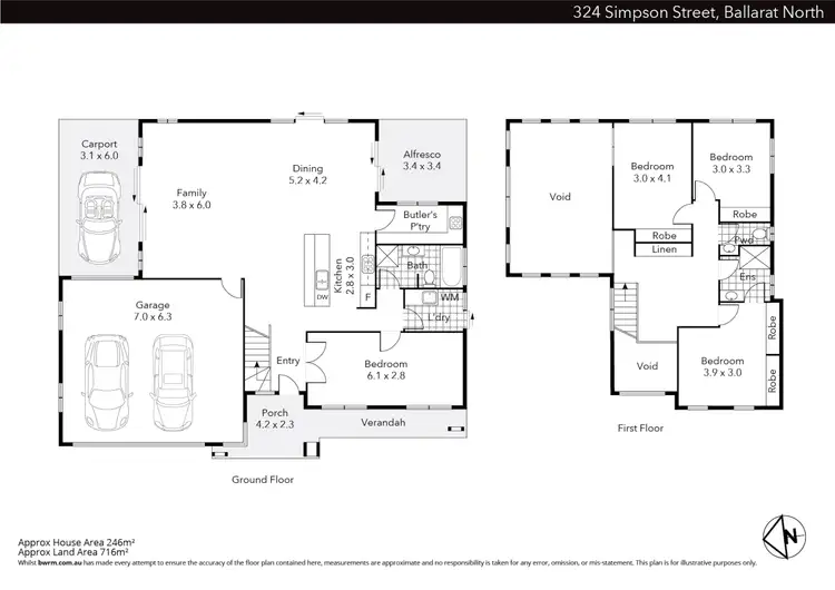 Floorplan of Homely house listing, 324 Simpson Street, Ballarat North VIC 3350