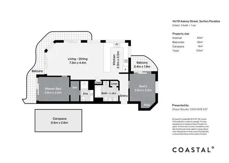 Floorplan of Homely apartment listing, 44/19 Aubrey Street, Surfers Paradise QLD 4217