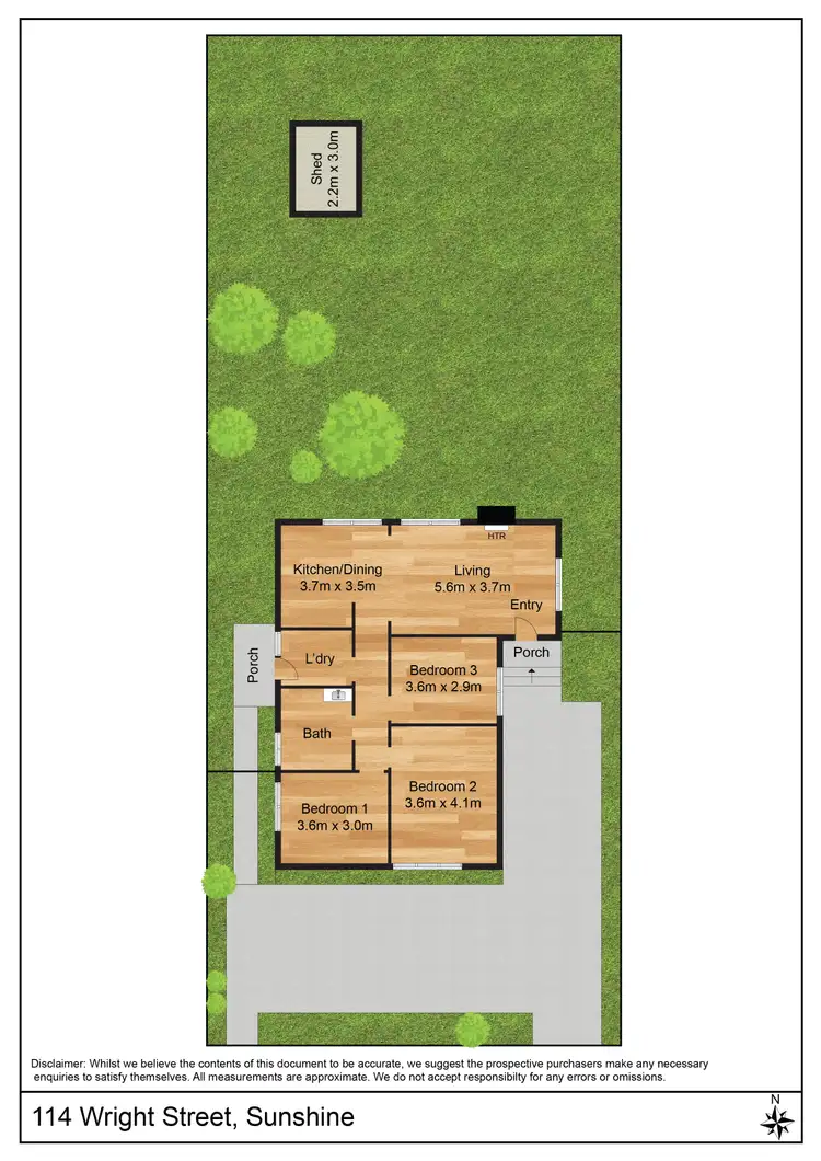 Floorplan of Homely house listing, 114 Wright Street, Sunshine VIC 3020