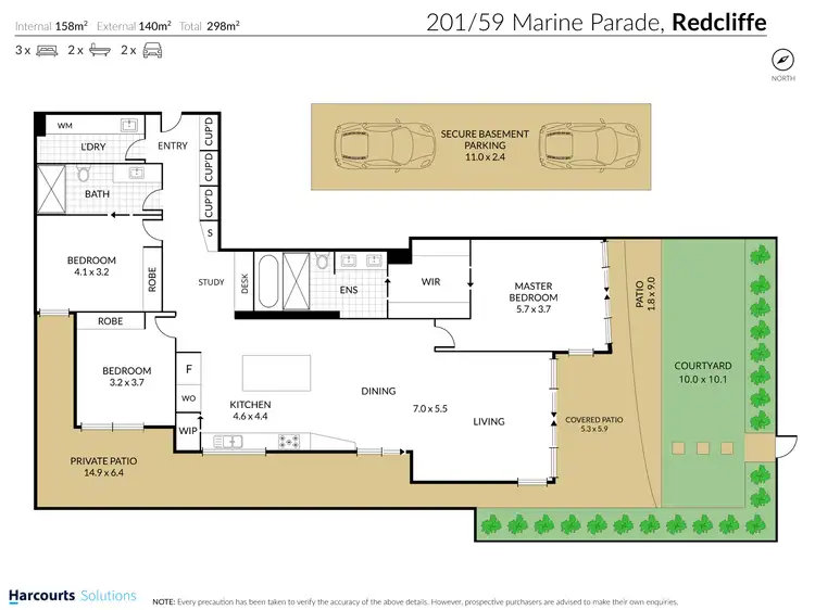 Floorplan of Homely apartment listing, 201/59 Marine Parade, Redcliffe QLD 4020